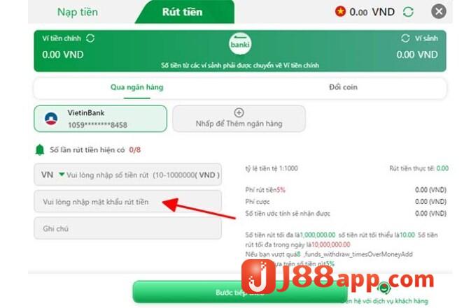 Rút tiền tại J88 để có thể diễn ra thành công thì anh em cần lưu ý đến một số vấn đề