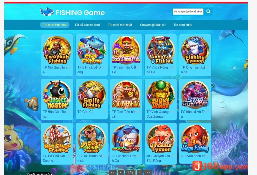 Trải nghiệm game Bắn cá J88 tại những sảnh game nổi tiếng thế giới 