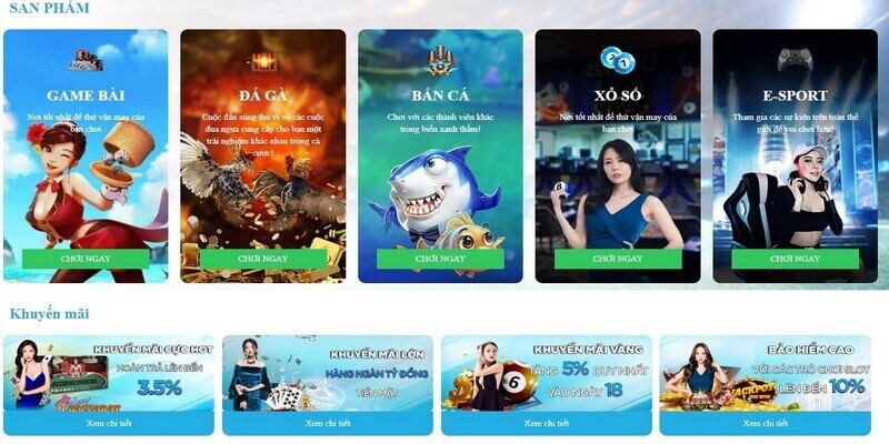 Kho game đặc sắc, tỷ lệ trả thưởng cao